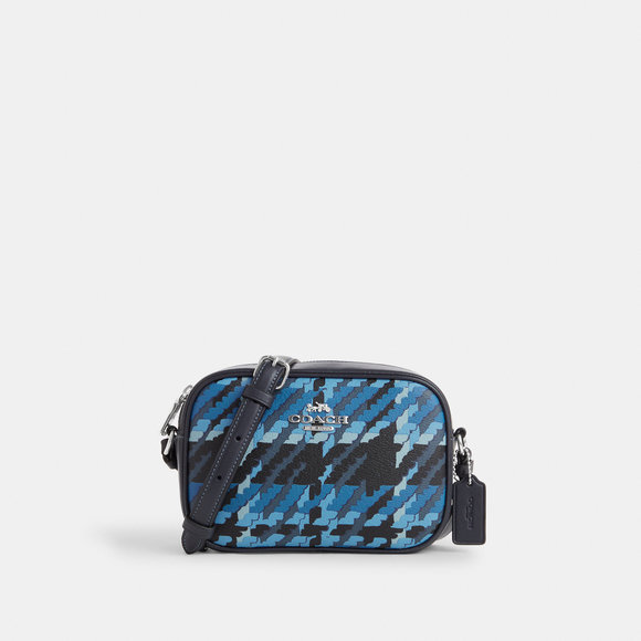 NWT Coach Outlet Mini Jamie Camera Bag With Plaid Print - Picture 1 of 5